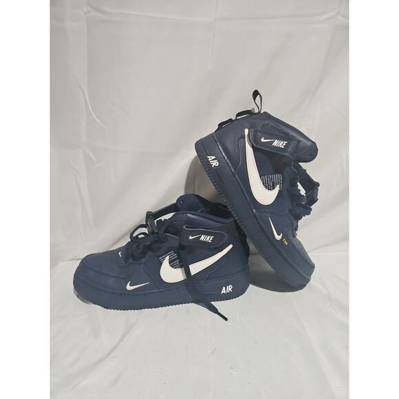 Size 9.5- Nike Air Force 1 Mid \'07 LV8 Obsidian Midnight Navy 2018 main image 9